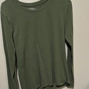 Time and Tru Women's Green Long Sleeve Tee